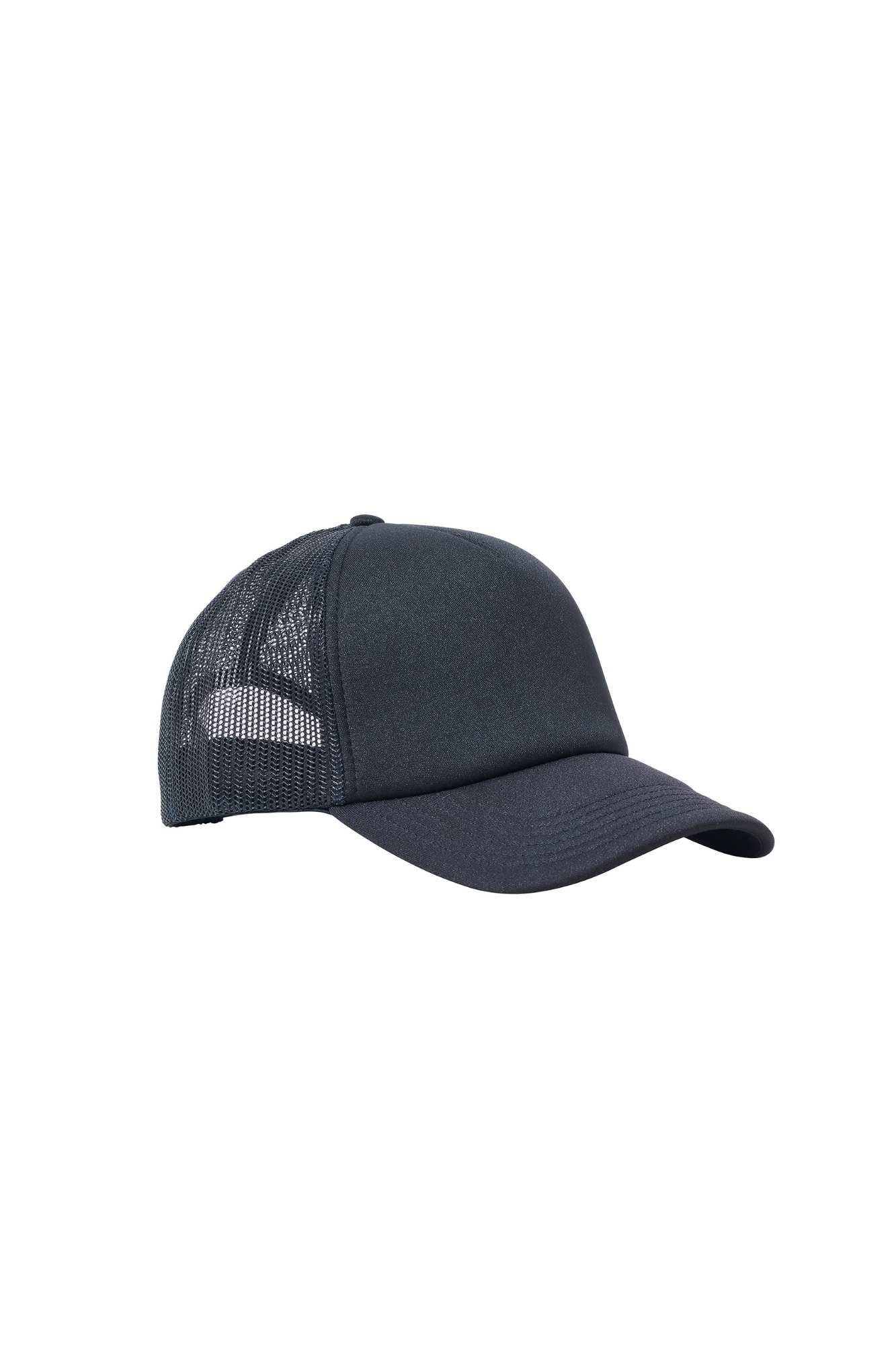 Wholesale Plain Black Foam Mesh Snap Back Cap