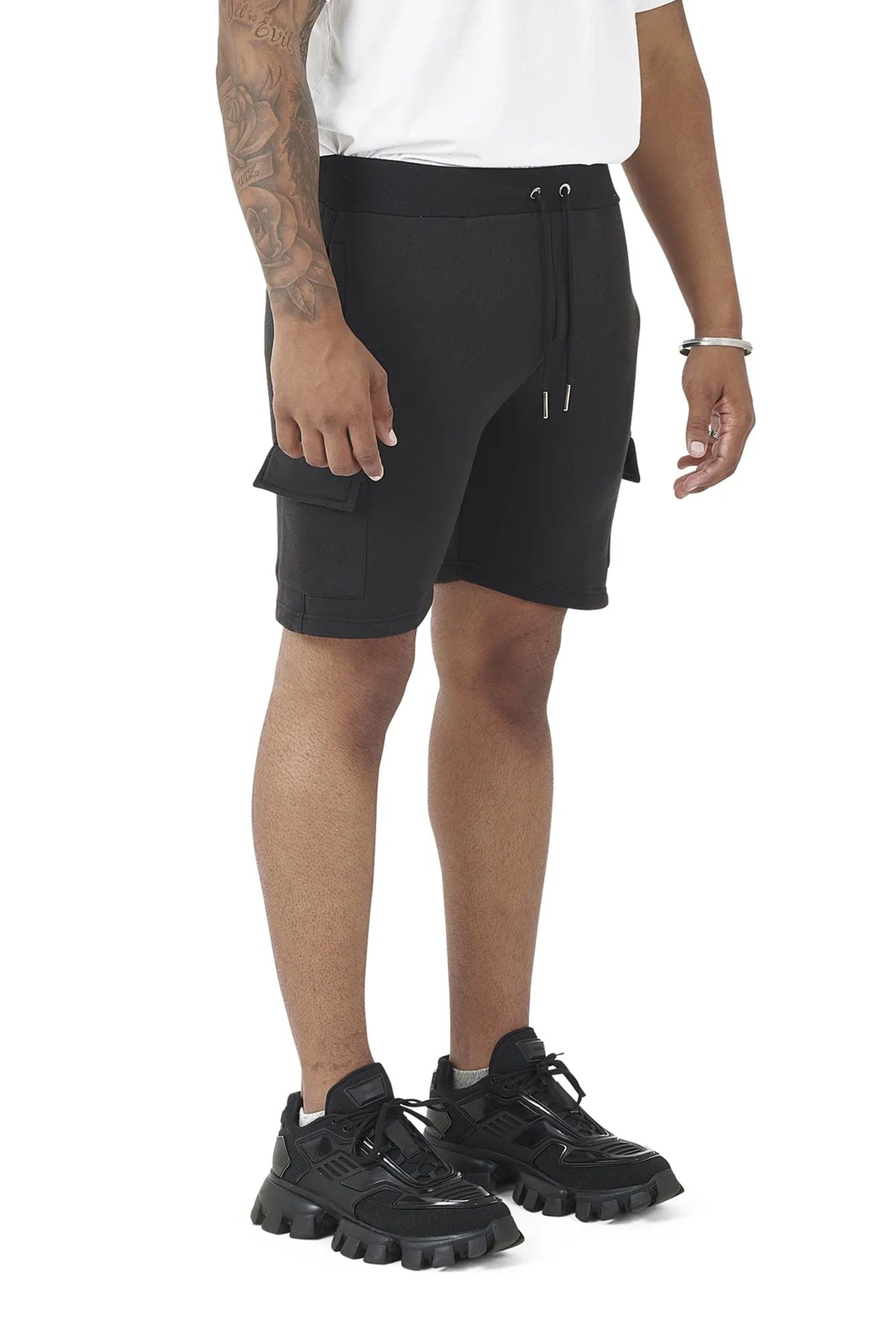 Cargo Shorts 330GSM black front