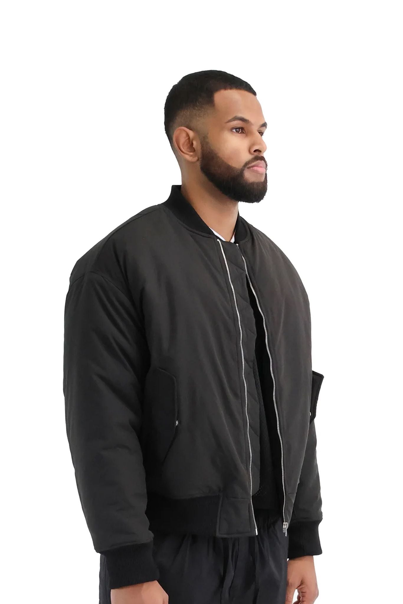 Cropped Bomber Jacket male front