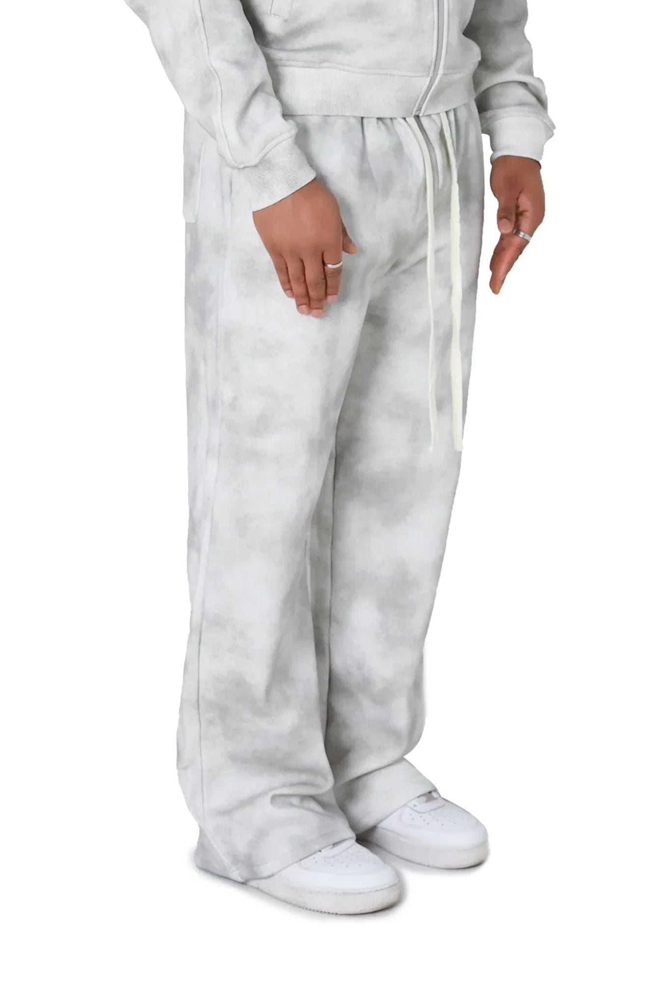 Grey Cloud Joggers front