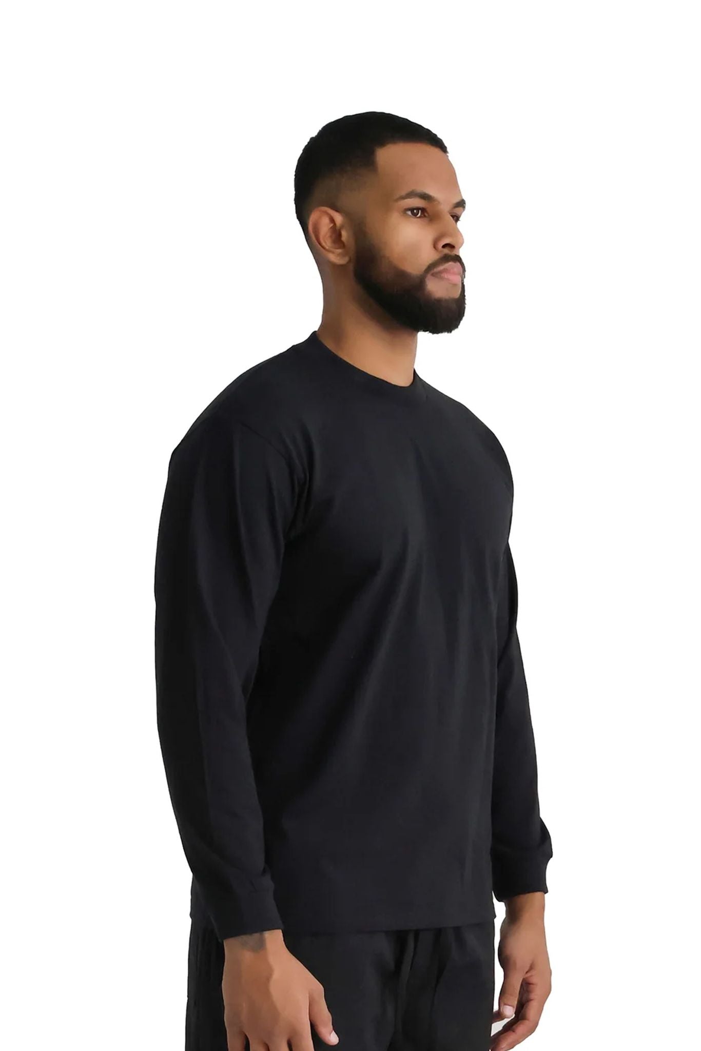 Long Sleeve T-shirts 240GSM black front