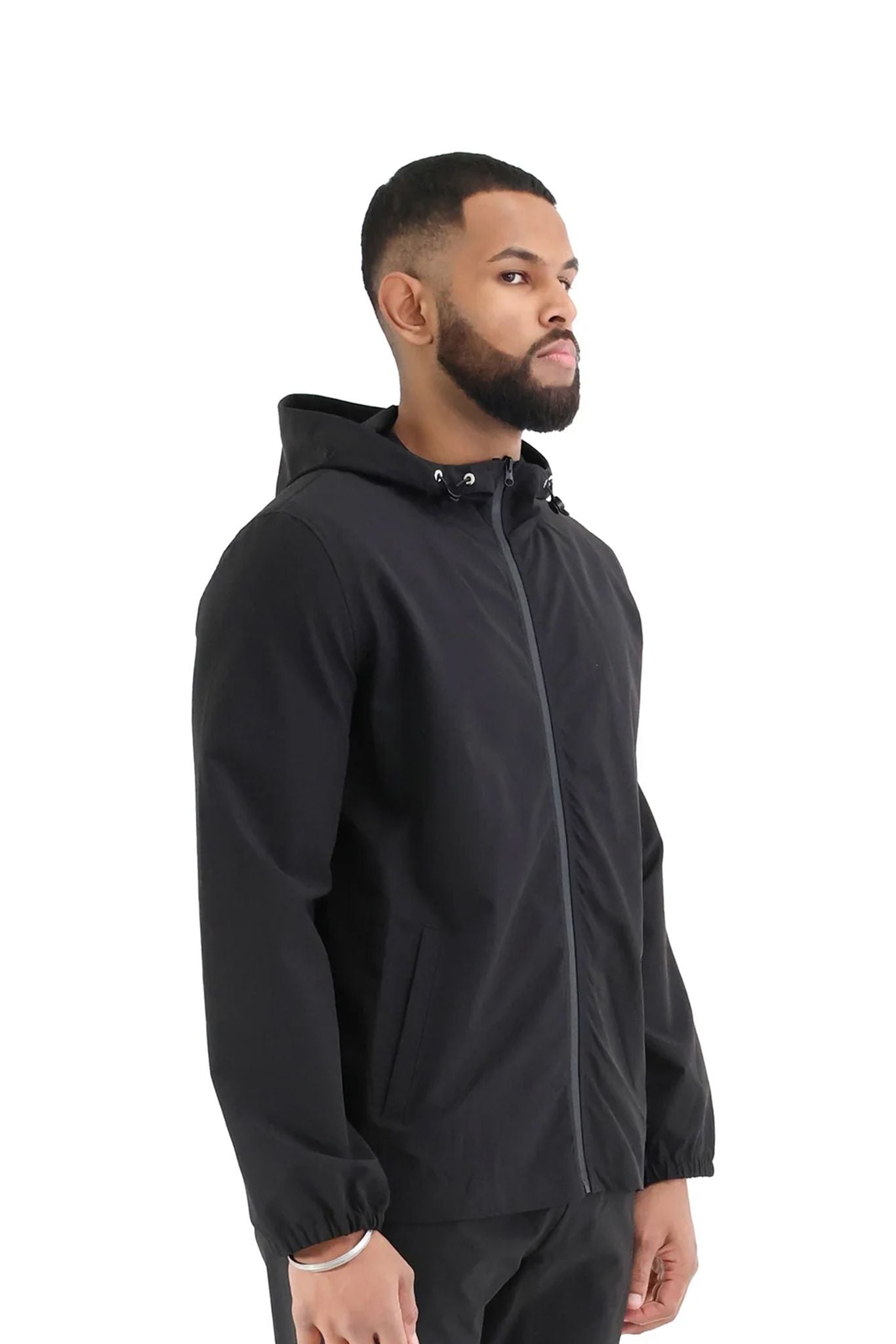 Premium Technical Windbreaker Jacket black