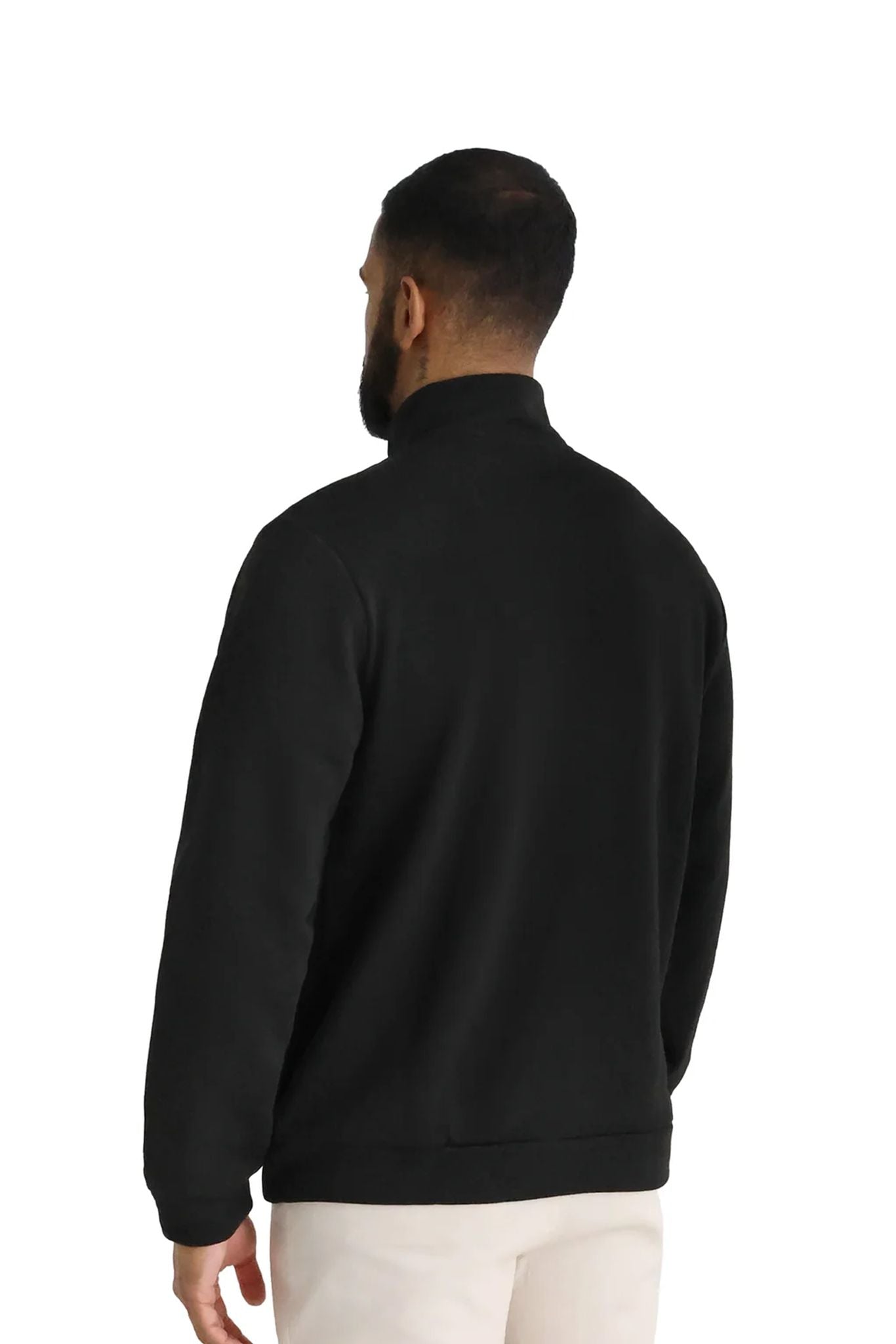 Quarter Zip Jumper 330GSM black back