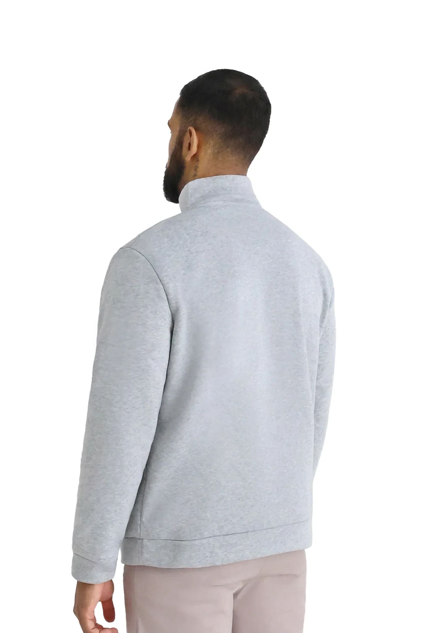 Quarter Zip Jumper 330GSM grey back