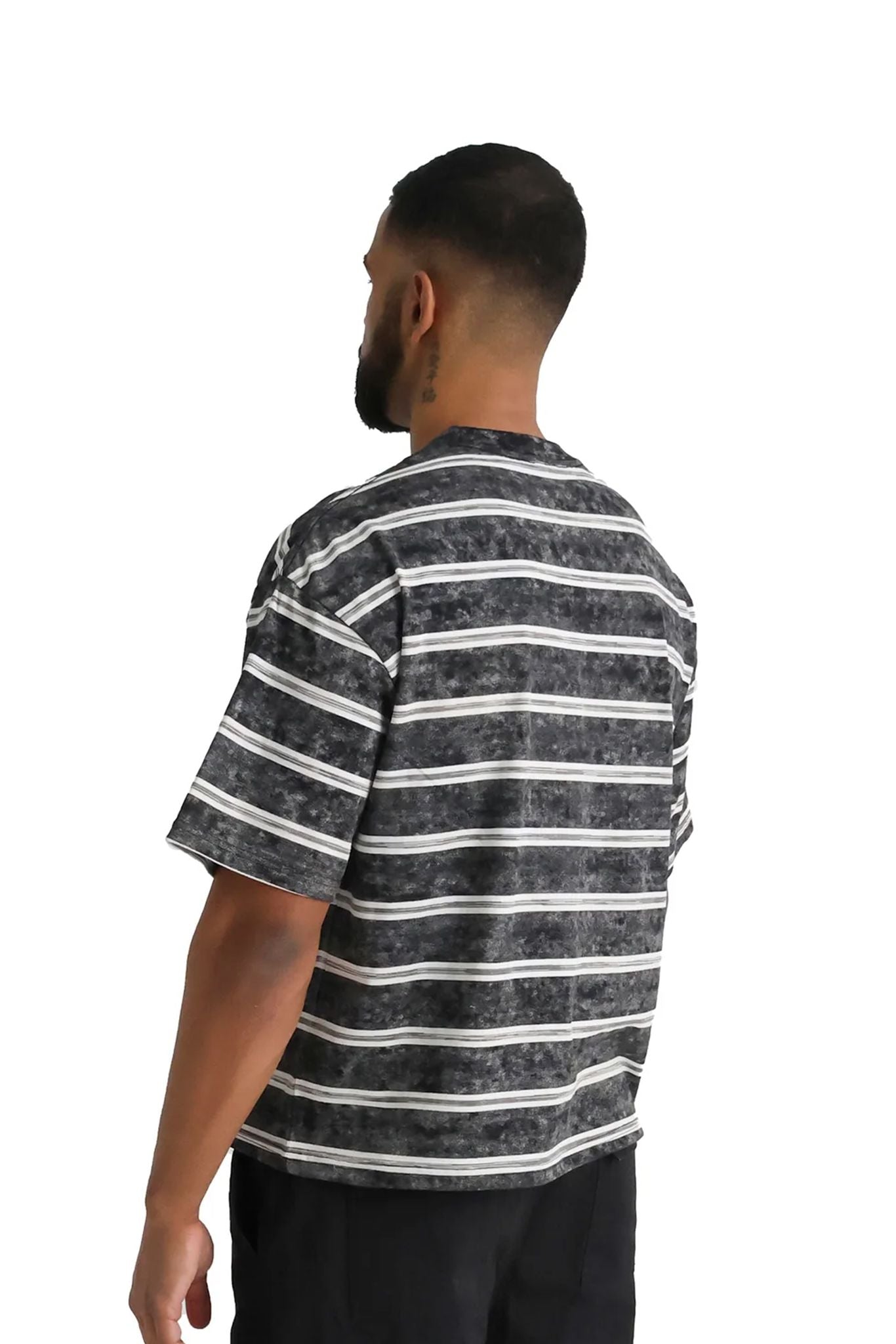 Retro Striped T-Shirt 260GSM back