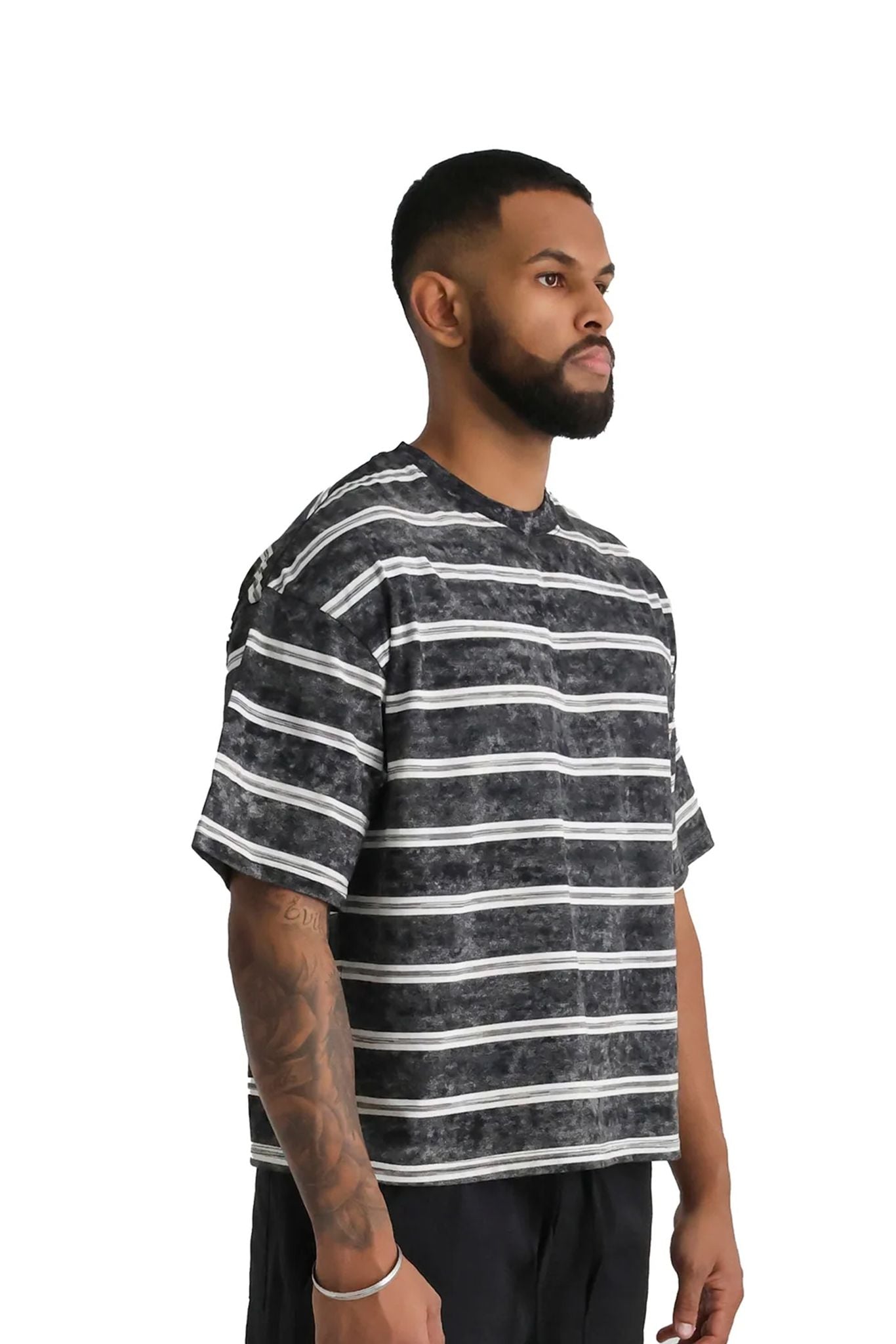 Retro Striped T-Shirt 260GSM front