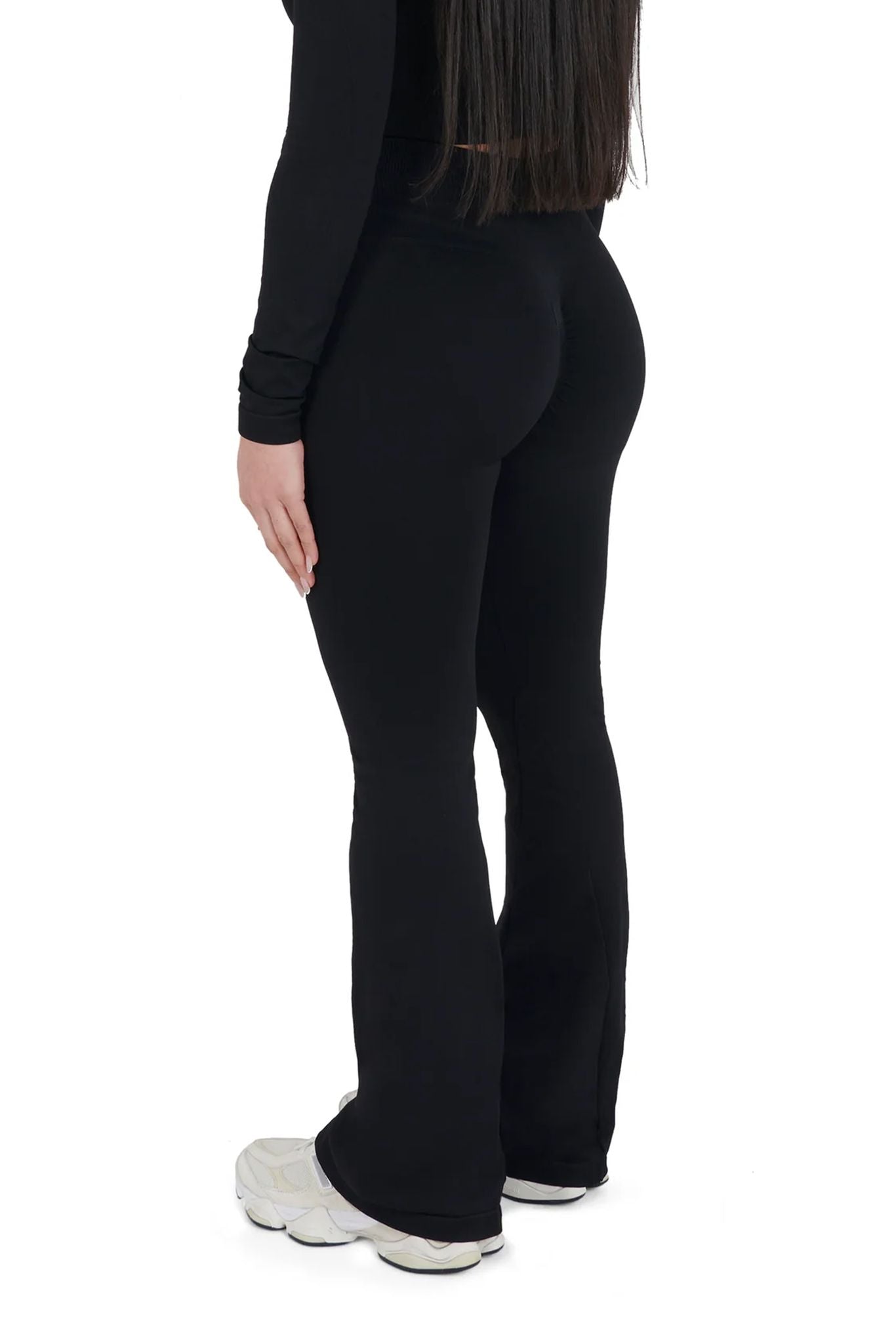 Seamless Flared Leggings black back