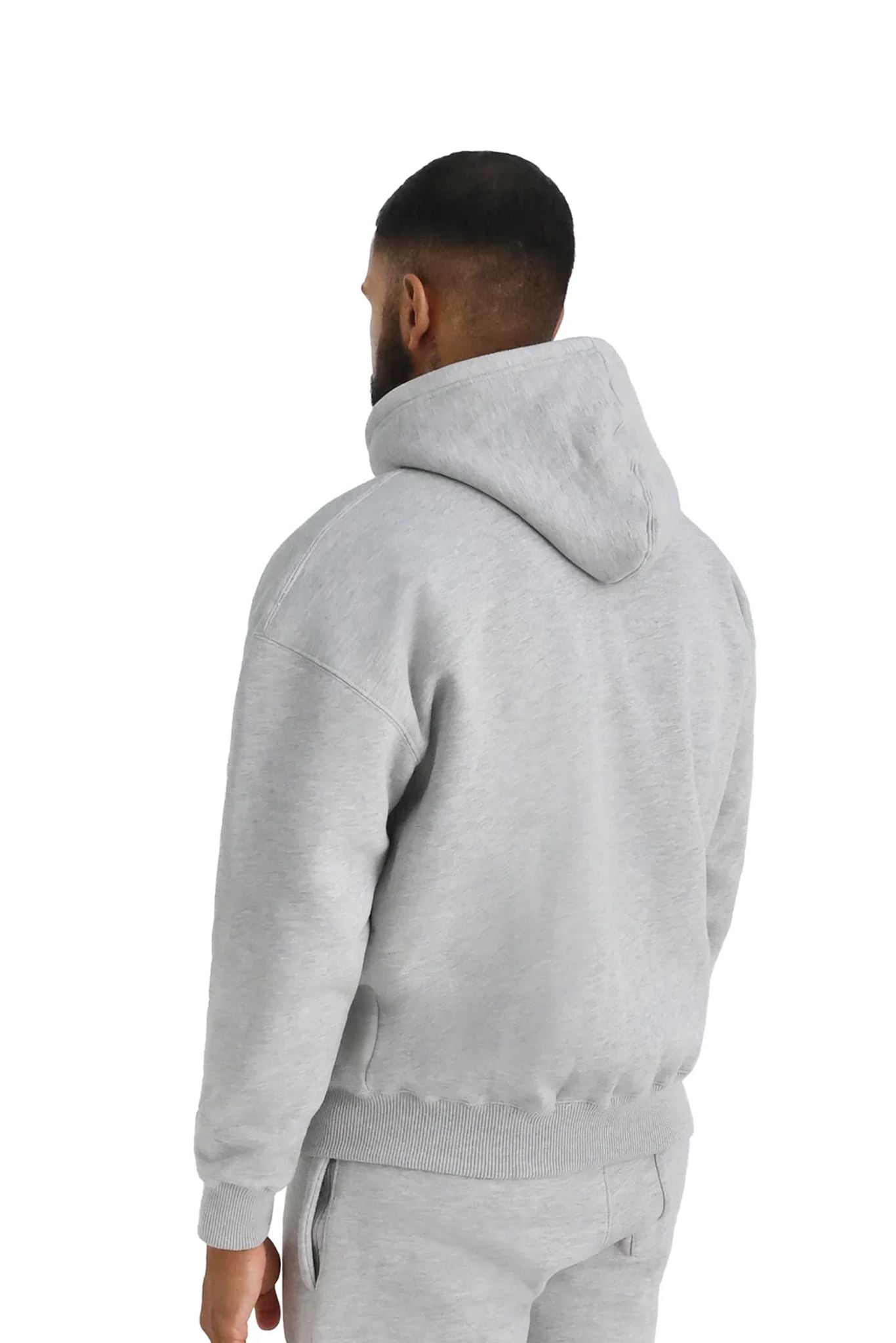 Ultra Luxury Zip Hoods 550GSM grey back